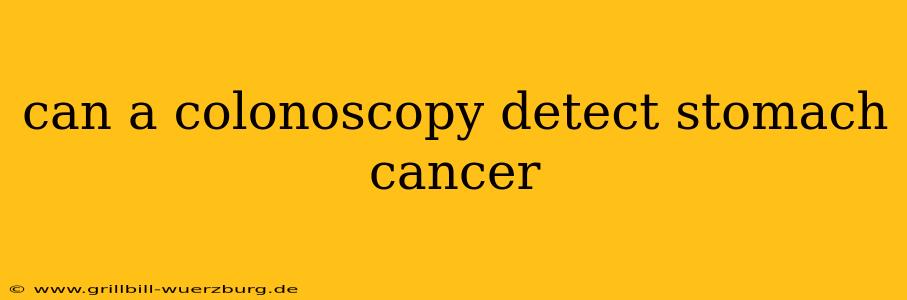 can a colonoscopy detect stomach cancer