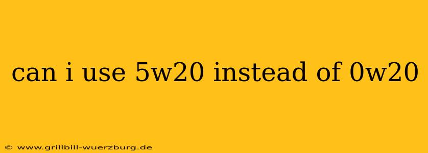 can i use 5w20 instead of 0w20
