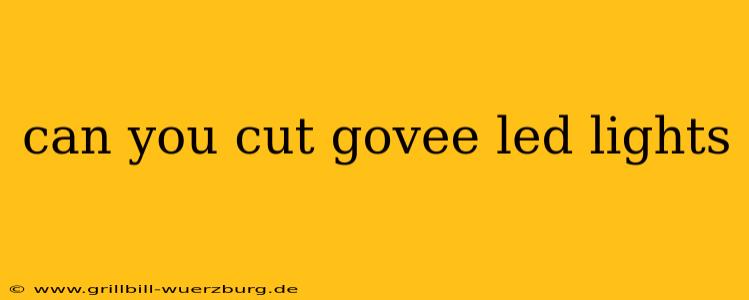 can you cut govee led lights