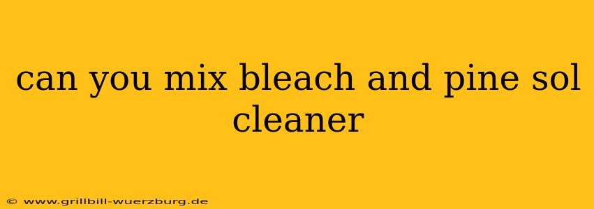 can you mix bleach and pine sol cleaner