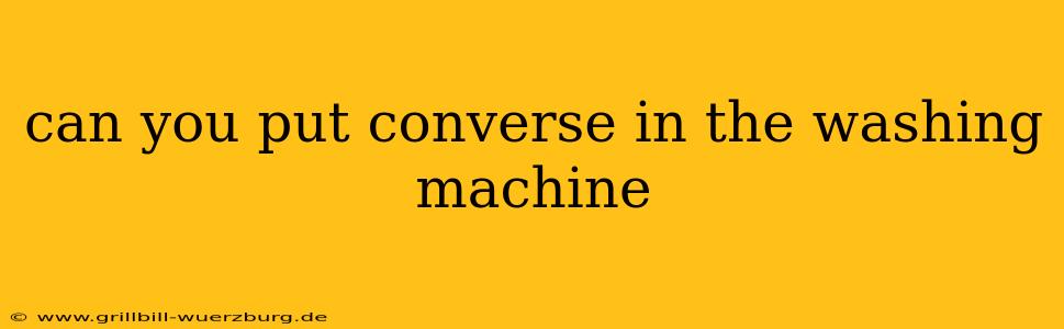 can you put converse in the washing machine