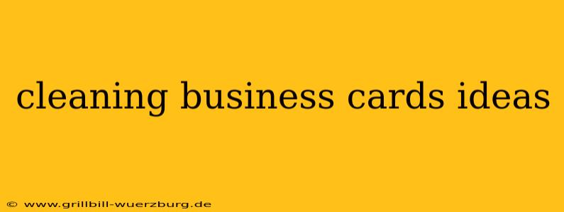 cleaning business cards ideas