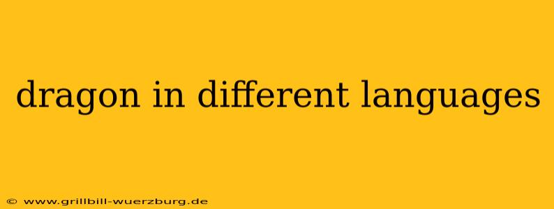 dragon in different languages