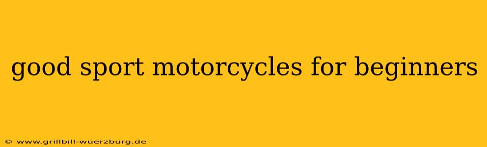 good sport motorcycles for beginners