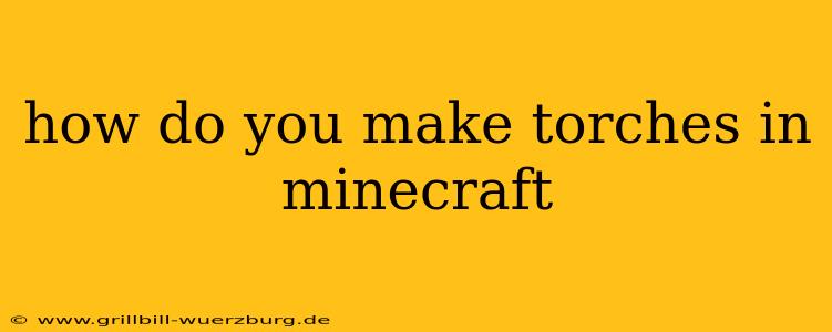 how do you make torches in minecraft