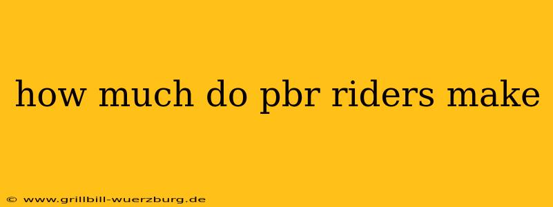 how much do pbr riders make