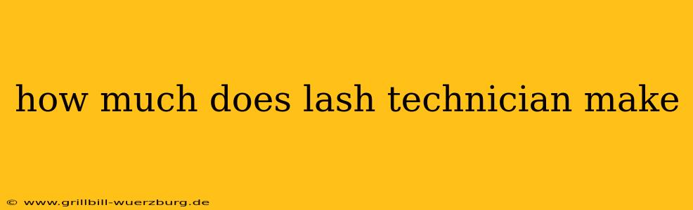 how much does lash technician make