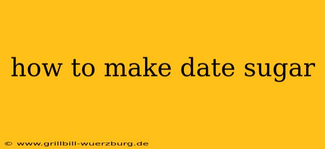 how to make date sugar