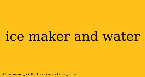 ice maker and water