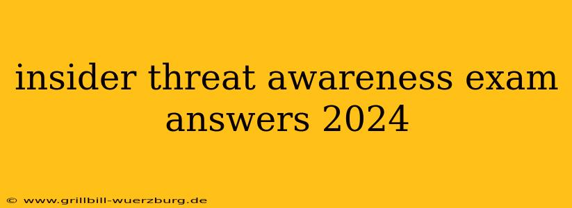 insider threat awareness exam answers 2024