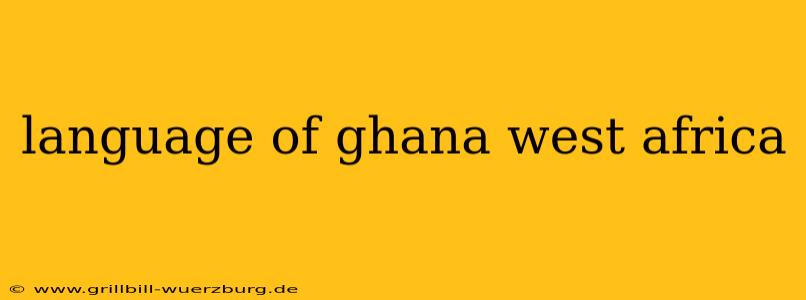 language of ghana west africa