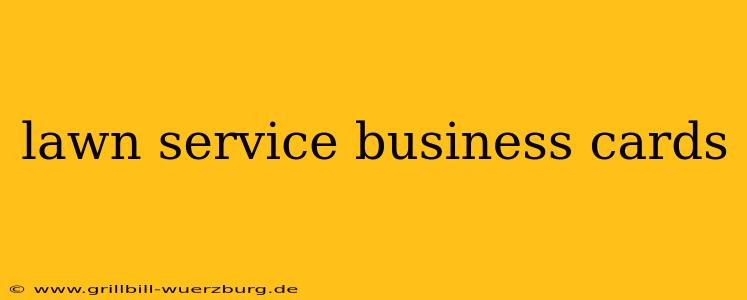 lawn service business cards
