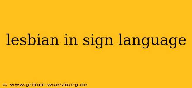 lesbian in sign language
