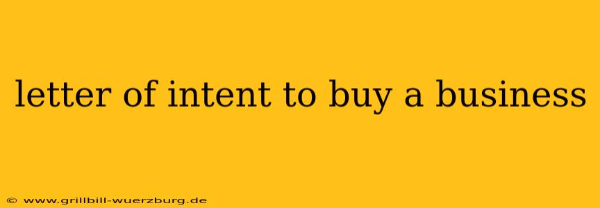 letter of intent to buy a business