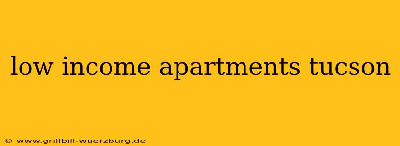 low income apartments tucson