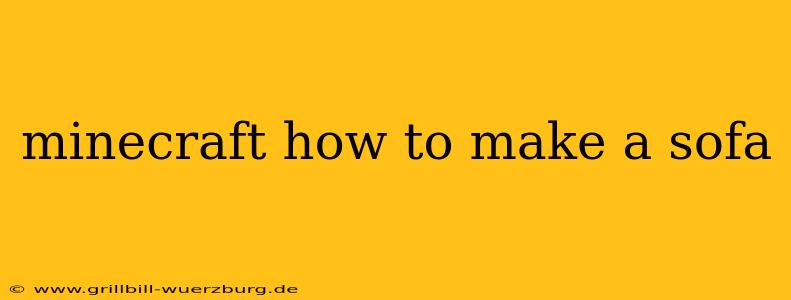 minecraft how to make a sofa