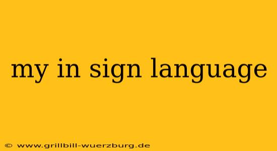 my in sign language