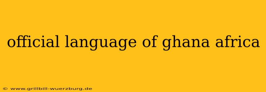 official language of ghana africa