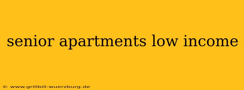 senior apartments low income
