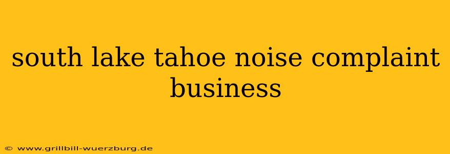 south lake tahoe noise complaint business