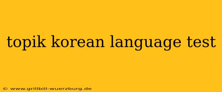 topik korean language test
