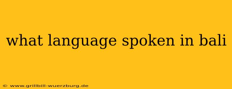 what language spoken in bali